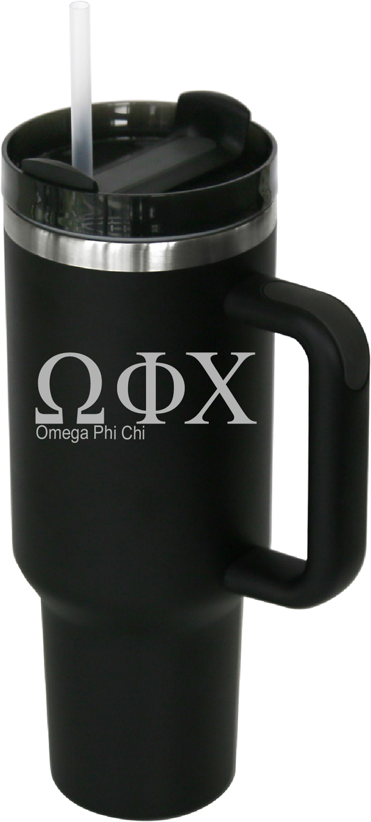 Omega Phi Chi Lettered 40oz Tumblers