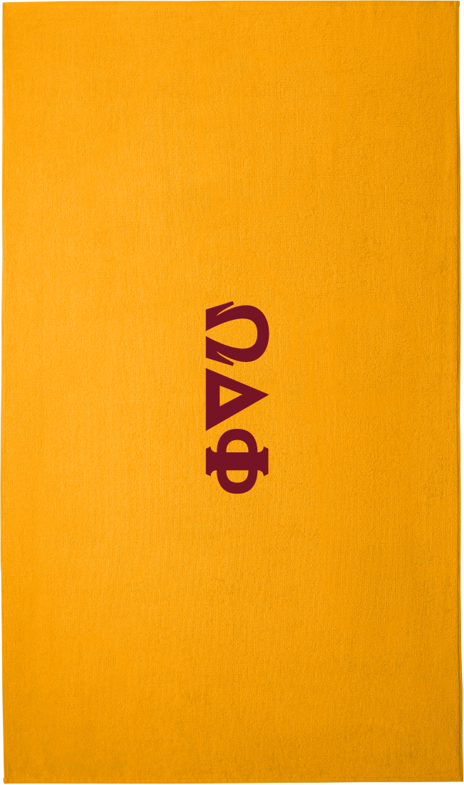 Omega Delta Phi Lettered Beach Towels