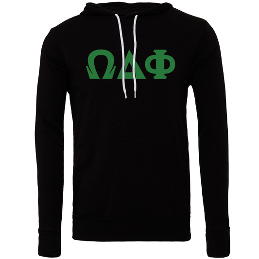 Omega Delta Phi Lettered Hooded Sweatshirts