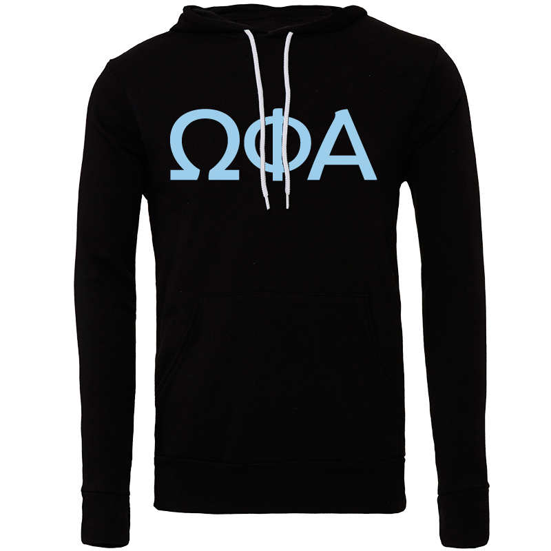 Omega Phi Alpha Lettered Hooded Sweatshirts