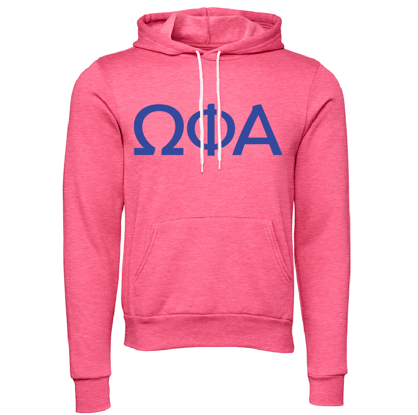 Omega Phi Alpha Lettered Hooded Sweatshirts