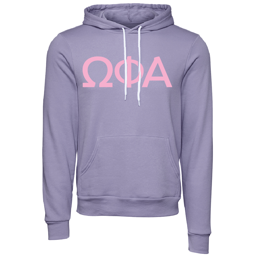 Omega Phi Alpha Lettered Hooded Sweatshirts