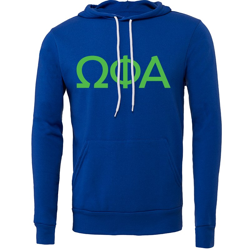 Omega Phi Alpha Lettered Hooded Sweatshirts