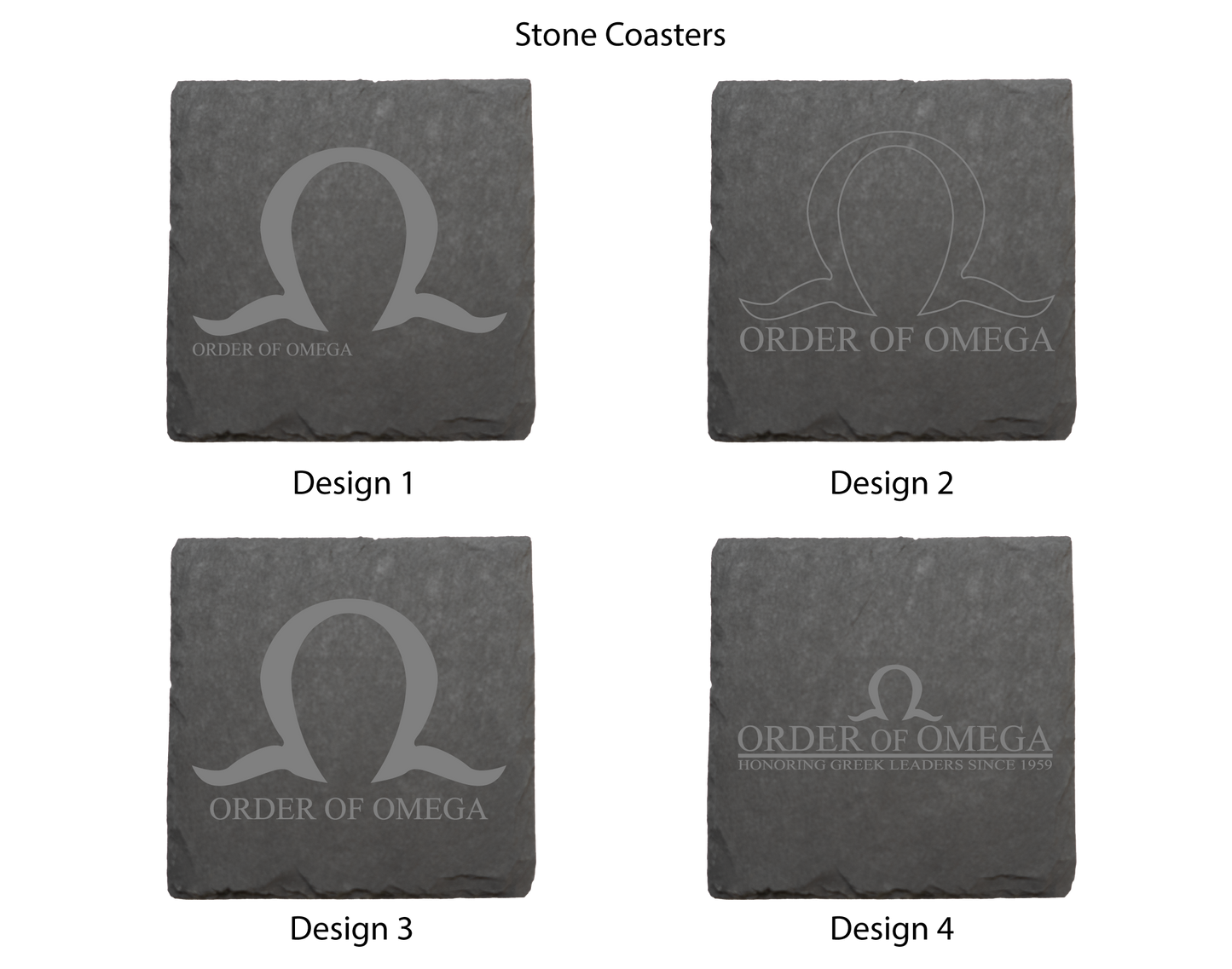 Order of Omega Stone Coasters - 4-Pack