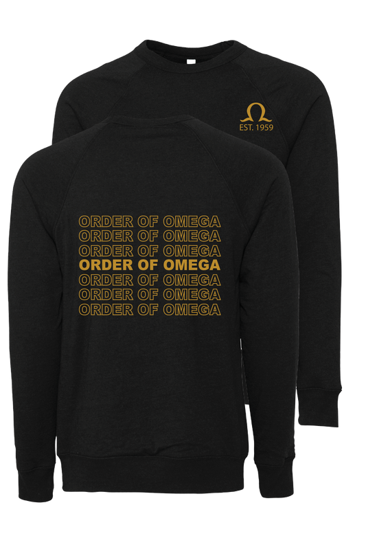Order of Omega Repeating Name Crewneck Sweatshirts