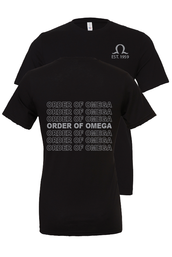 Order of Omega Repeating Name Short Sleeve T-Shirts