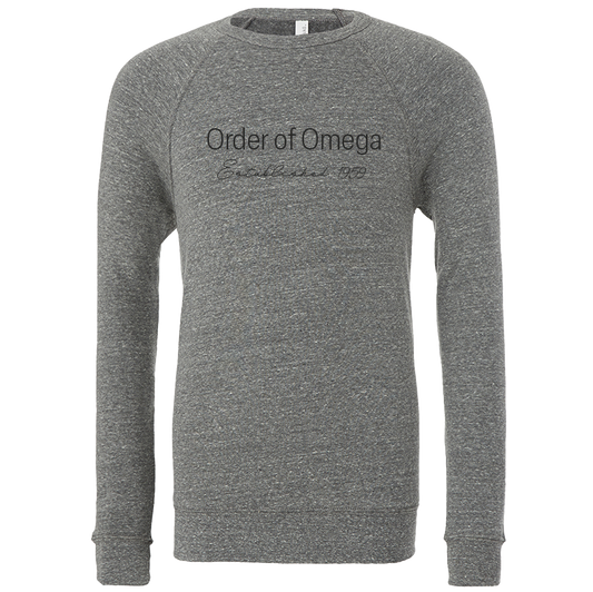 Order of Omega Embroidered Printed Name Crewneck Sweatshirts