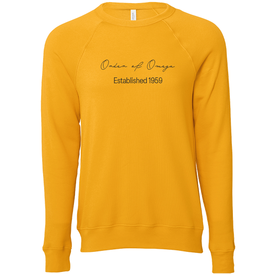 Order of Omega Embroidered Scripted Name Crewneck Sweatshirts