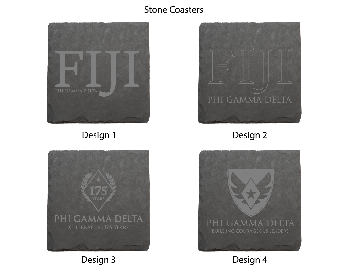 Phi Gamma Delta Stone Coasters - 4-Pack