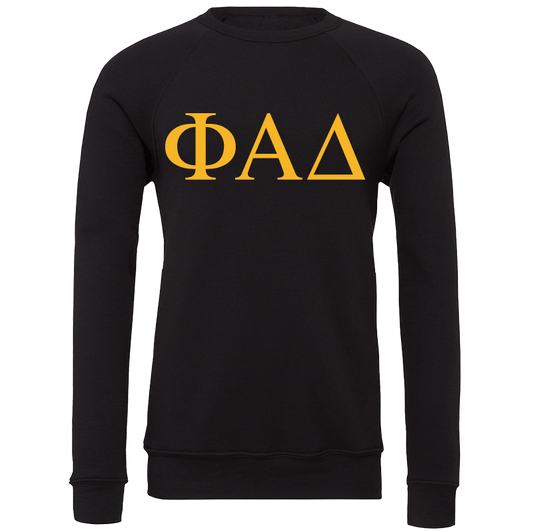 Phi Alpha Delta Embroidered Lettered Crewneck Sweatshirts
