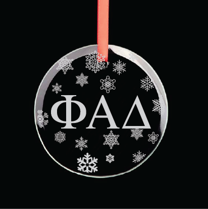 Phi Alpha Delta Round Multi-Snowflake Ornament
