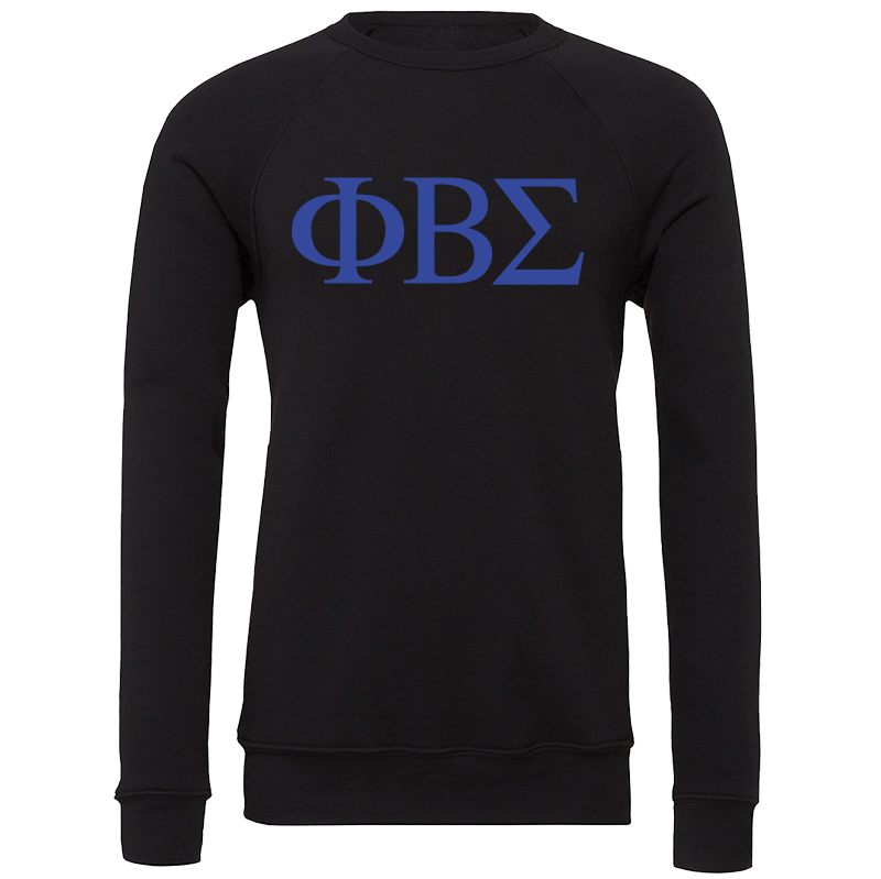 Phi Beta Sigma Lettered Crewneck Sweatshirts