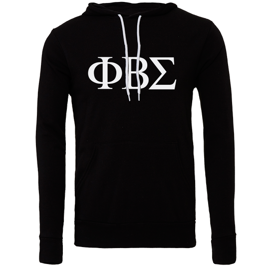 Phi Beta Sigma Embroidered Lettered Hooded Sweatshirts