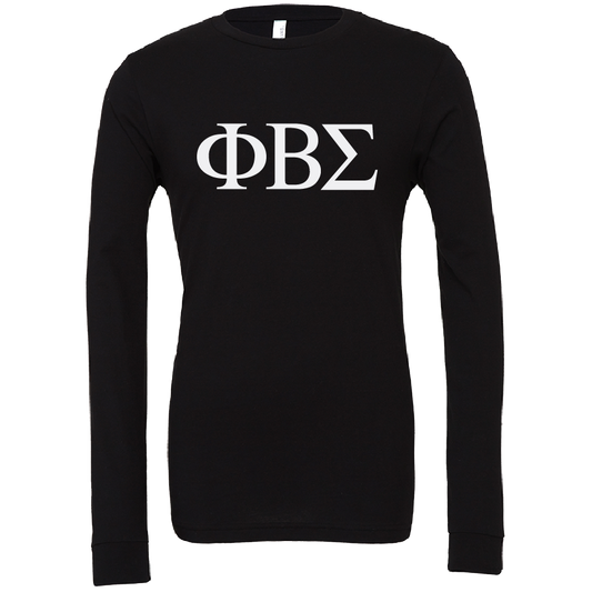 Phi Beta Sigma Lettered Long Sleeve T-Shirts