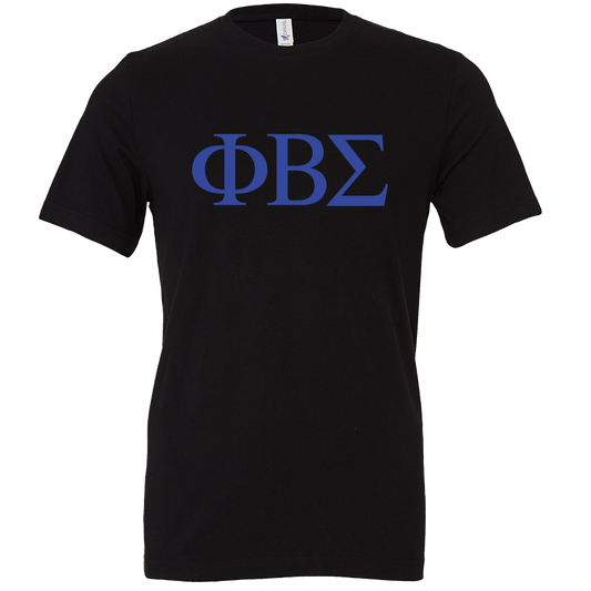 Phi Beta Sigma Lettered Short Sleeve T-Shirts