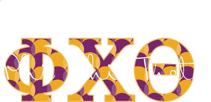 Phi Chi Theta Applique Letters Crewneck Sweatshirt