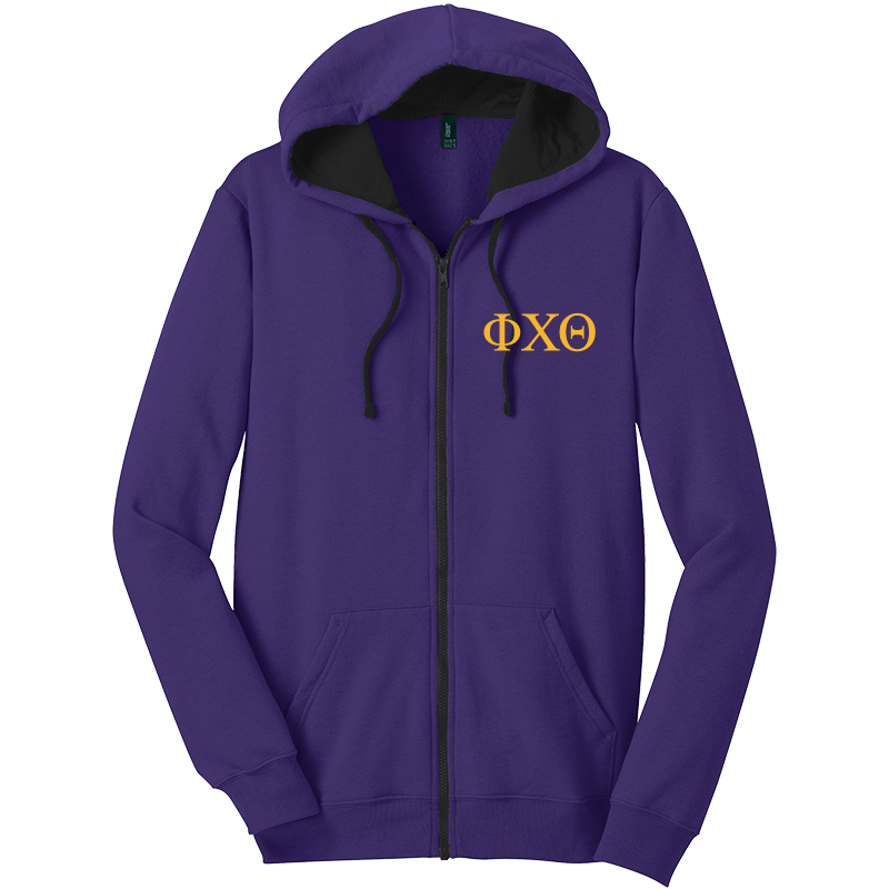 Phi Chi Theta Zip-Up Hooded Sweatshirts