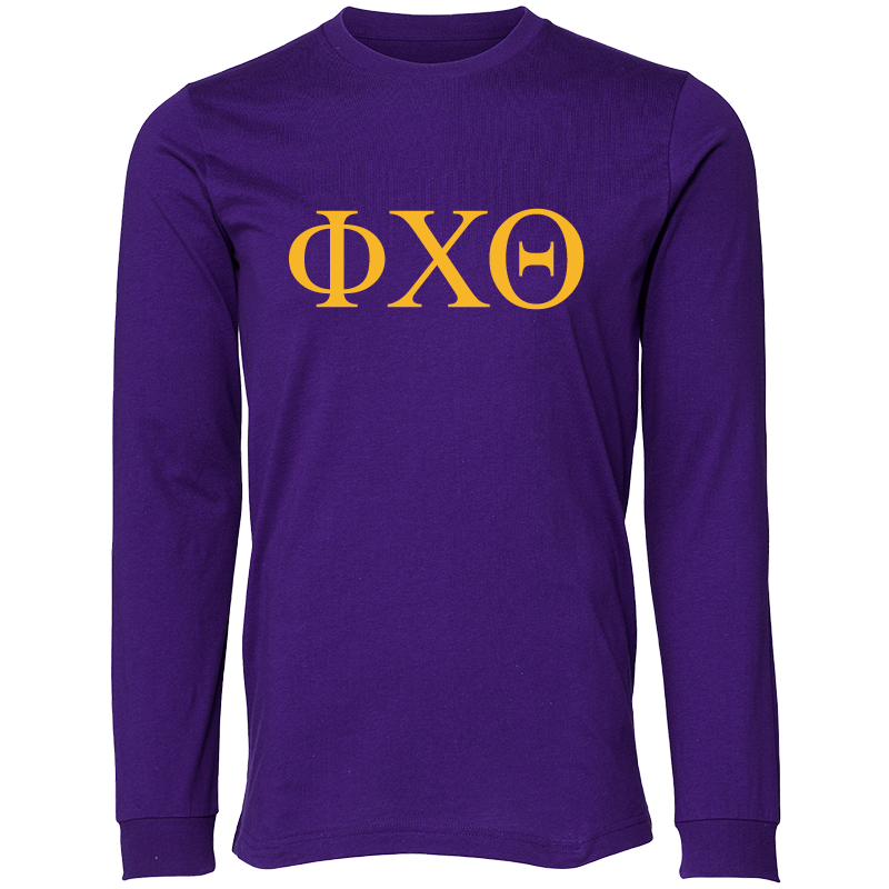Phi Chi Theta Lettered Long Sleeve T-Shirts