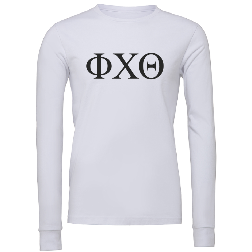 Phi Chi Theta Lettered Long Sleeve T-Shirts