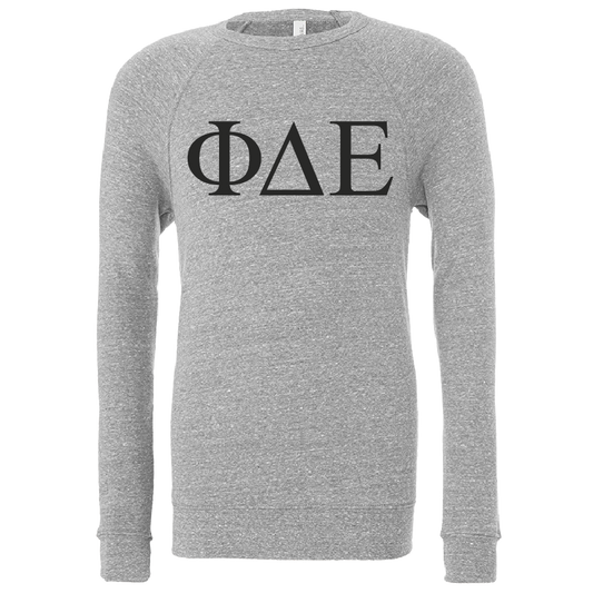 Phi Delta Epsilon Embroidered Lettered Crewneck Sweatshirts