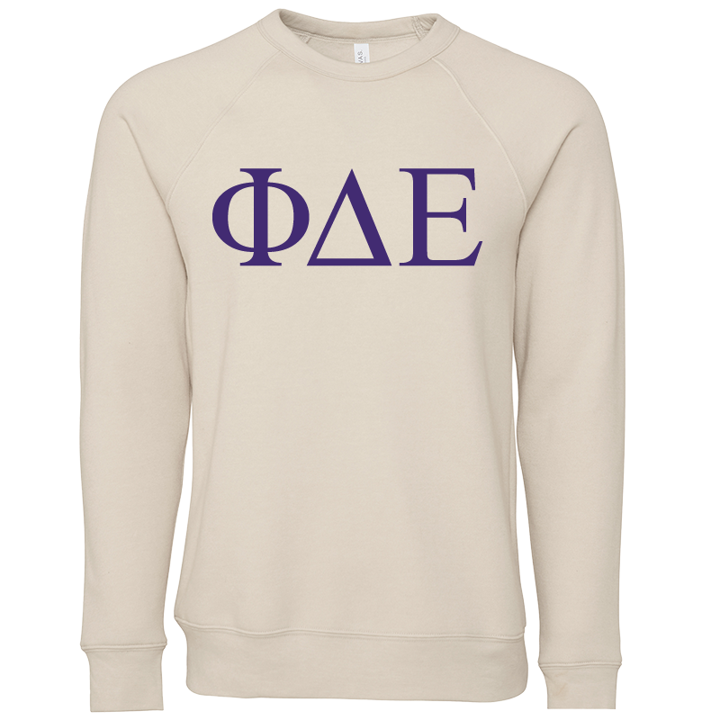 Phi Delta Epsilon Lettered Crewneck Sweatshirts