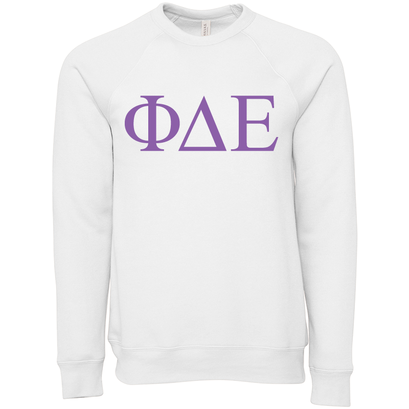 Phi Delta Epsilon Lettered Crewneck Sweatshirts