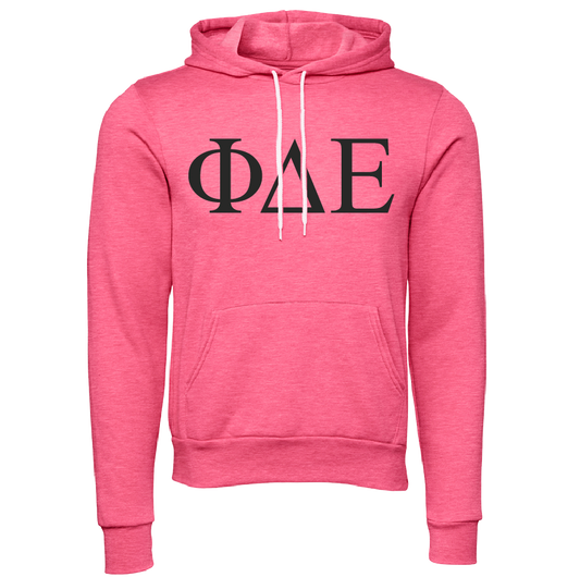 Phi Delta Epsilon Embroidered Lettered Hooded Sweatshirts
