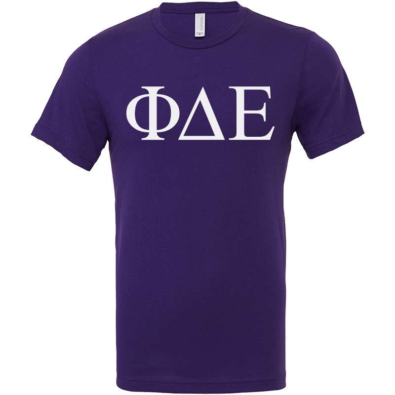 Phi Delta Epsilon Lettered Short Sleeve T-Shirts
