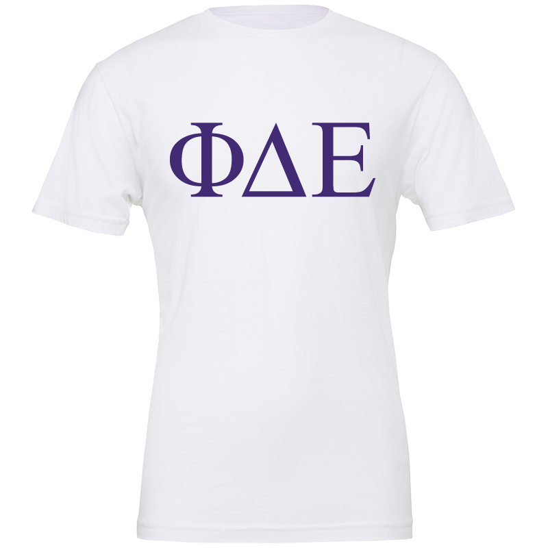 Phi Delta Epsilon Lettered Short Sleeve T-Shirts