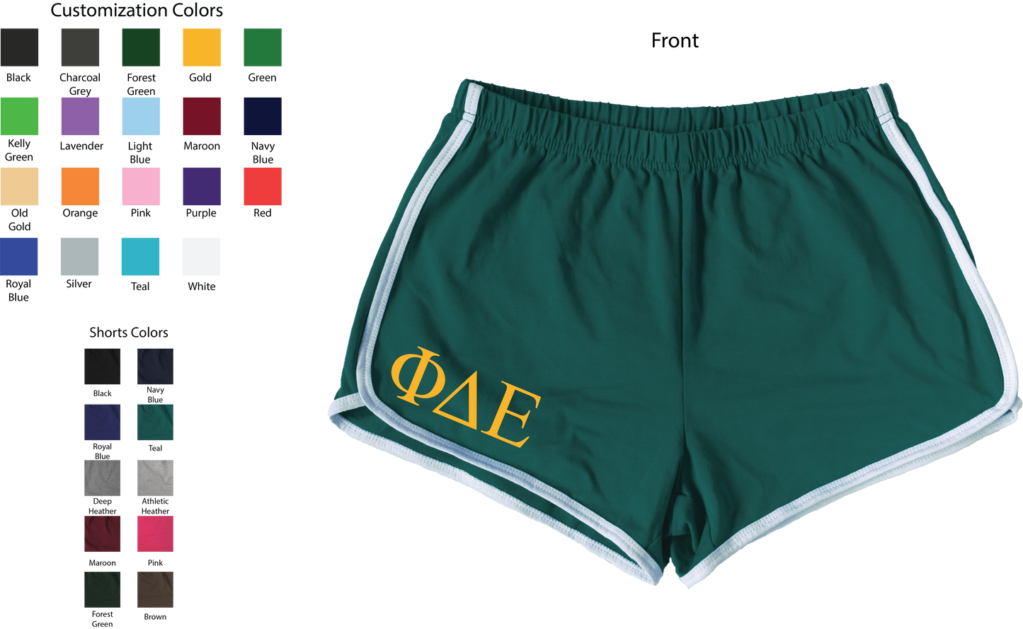 Phi Delta Epsilon Lettered Women's Shorts