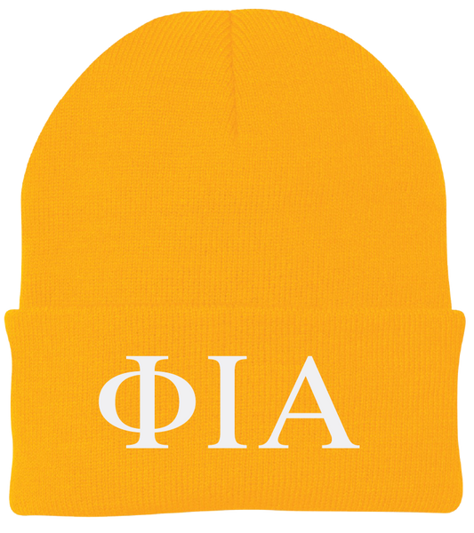 Phi Iota Alpha Lettered Beanies