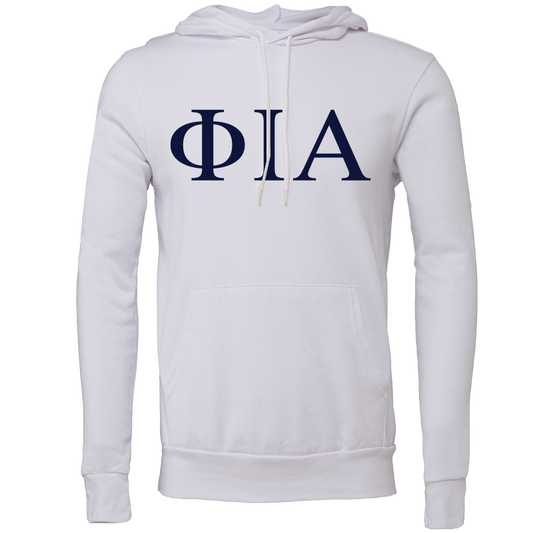 Phi Iota Alpha Embroidered Lettered Hooded Sweatshirts