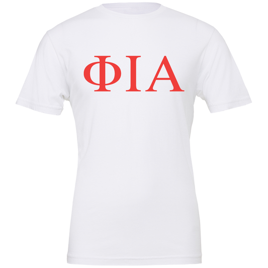Phi Iota Alpha Lettered Short Sleeve T-Shirts