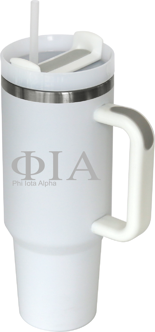 Phi Iota Alpha Lettered 40oz Tumblers