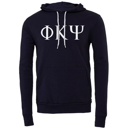 Phi Kappa Psi Embroidered Lettered Hooded Sweatshirts