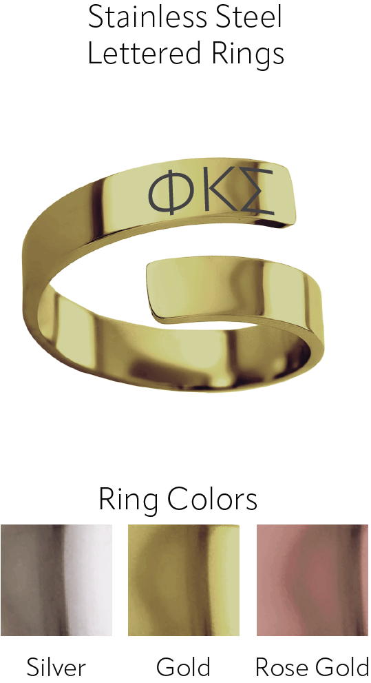 Phi Kappa Sigma Lettered Rings