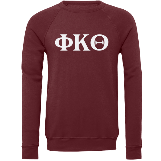 Phi Kappa Theta Embroidered Lettered Crewneck Sweatshirts