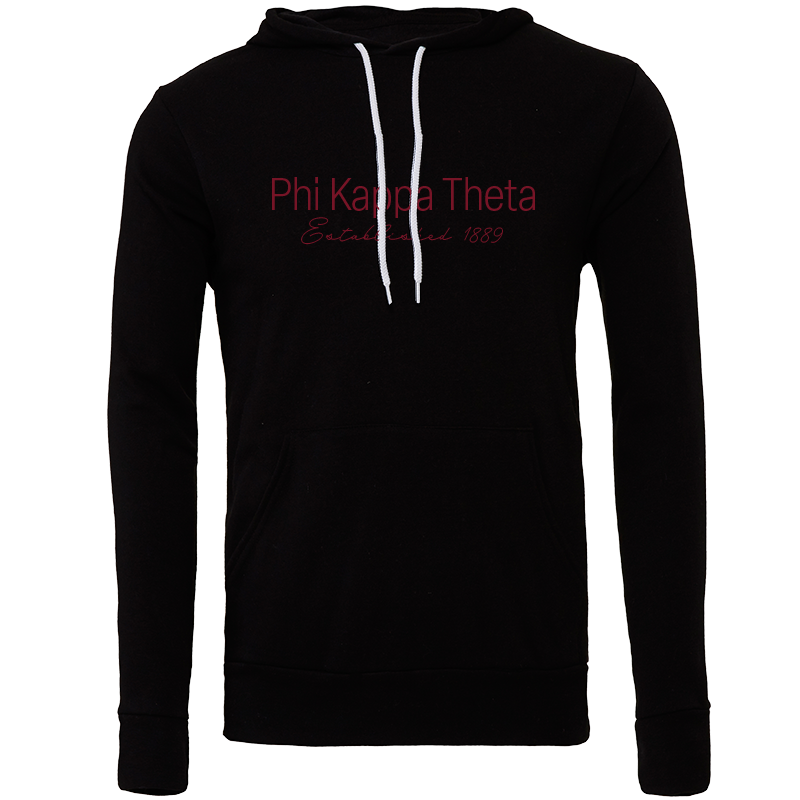 Phi Kappa Theta Embroidered Printed Name Hooded Sweatshirts
