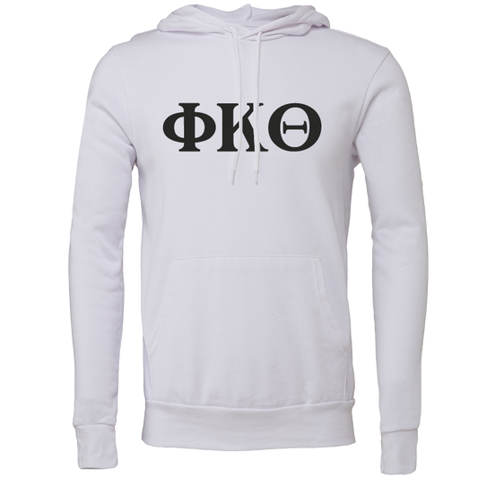 Phi Kappa Theta Embroidered Lettered Hooded Sweatshirts