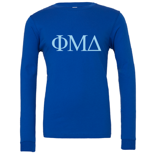 Phi Mu Delta Lettered Long Sleeve T-Shirts