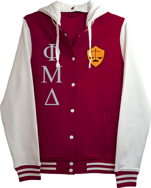Phi Mu Delta Varsity Hooded Sweatshirt
