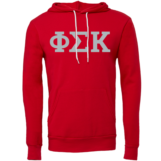 Phi Sigma Kappa Lettered Hooded Sweatshirts