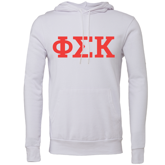 Phi Sigma Kappa Embroidered Lettered Hooded Sweatshirts