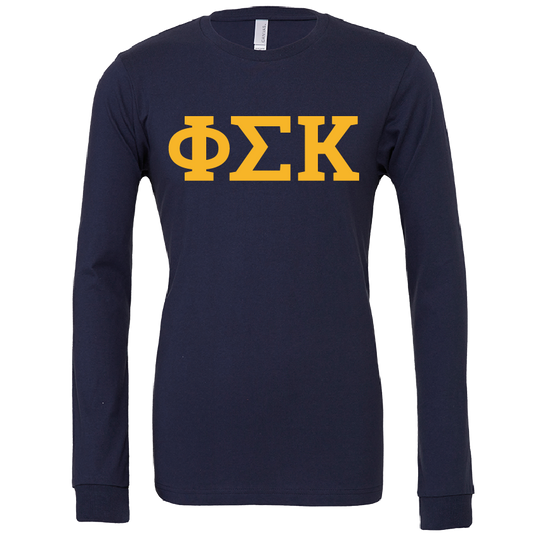 Phi Sigma Kappa Lettered Long Sleeve T-Shirts