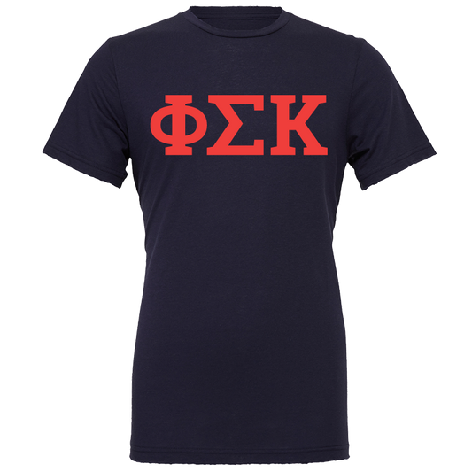 Phi Sigma Kappa Lettered Short Sleeve T-Shirts
