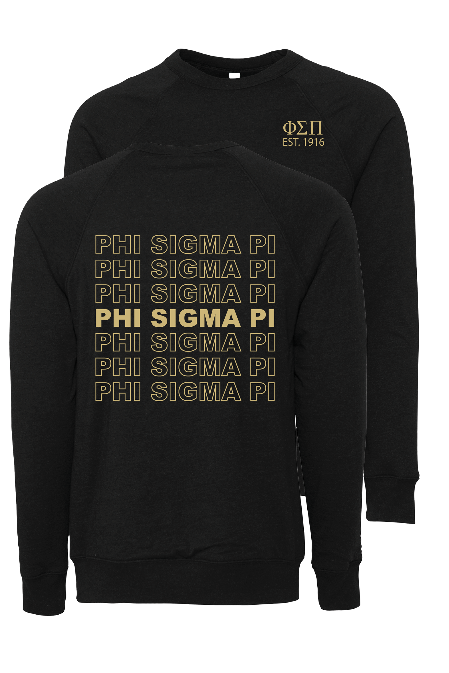 Phi Sigma Pi Repeating Name Crewneck Sweatshirts