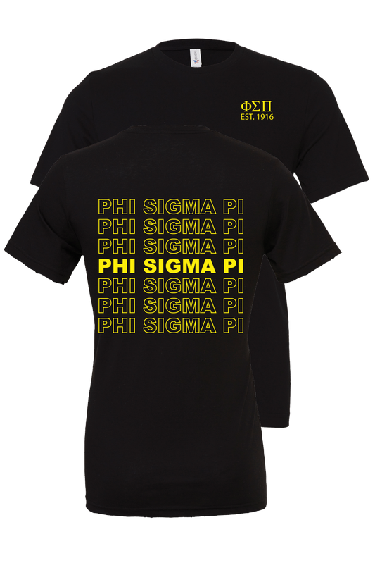 Phi Sigma Pi Repeating Name Short Sleeve T-Shirts