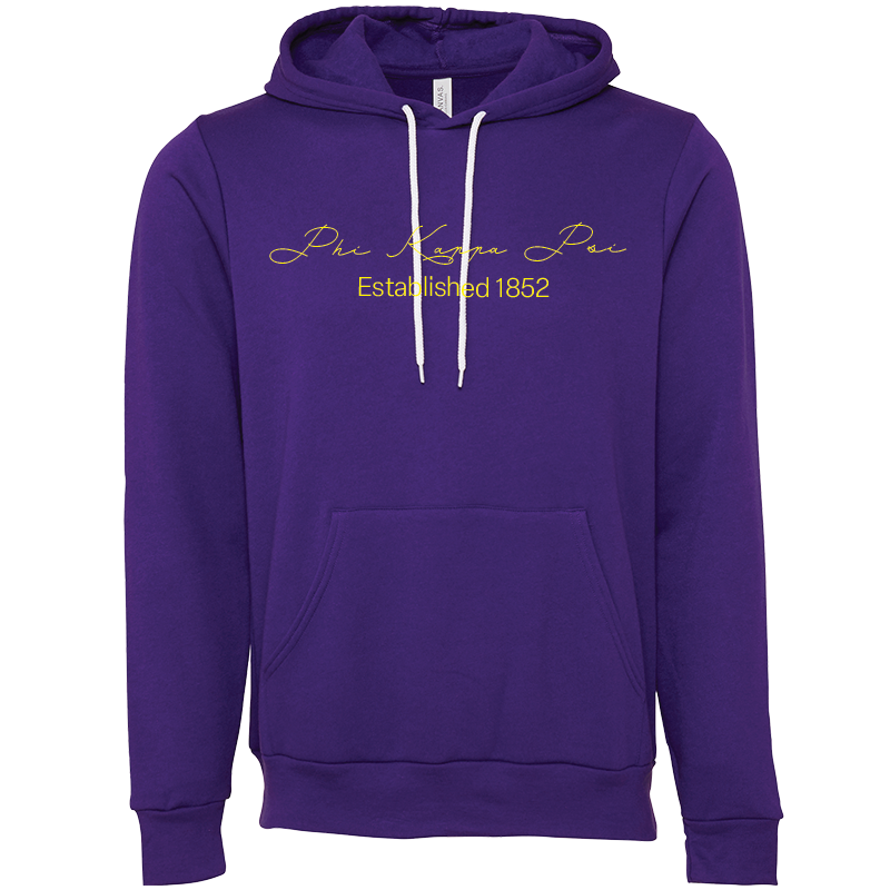 Phi Kappa Psi Embroidered Scripted Name Hooded Sweatshirts