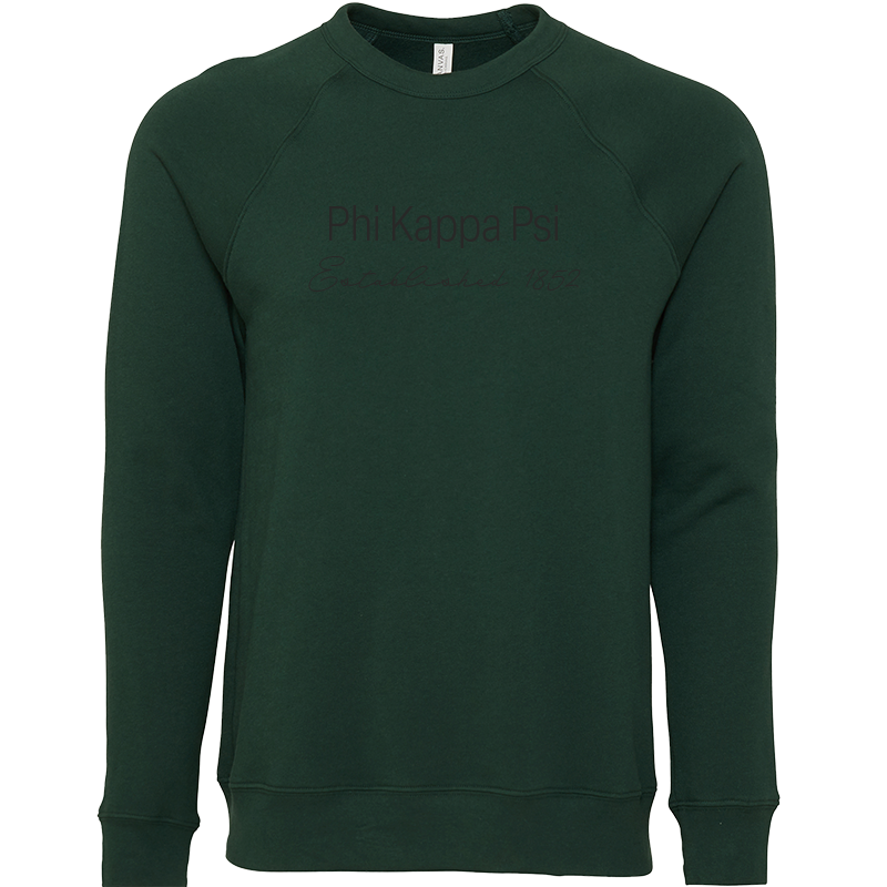 Phi Kappa Psi Embroidered Printed Name Crewneck Sweatshirts