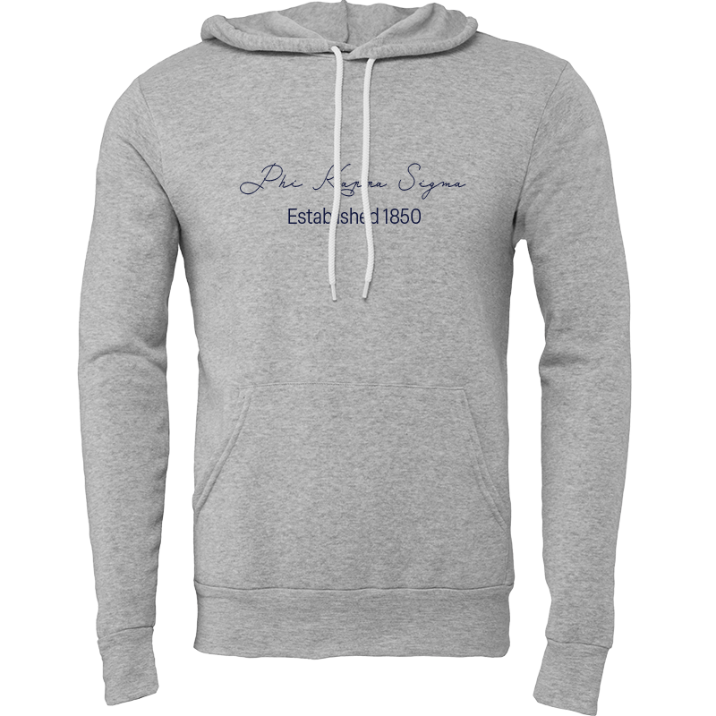 Phi Kappa Sigma Embroidered Scripted Name Hooded Sweatshirts